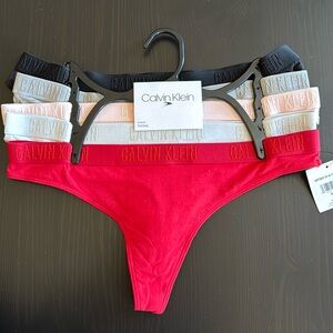Calvin Klein Thong 5 Pack Brand New with Tags Multi Color Size Medium